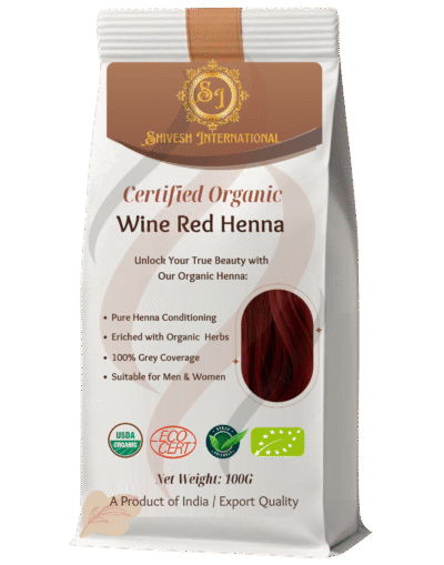 Wine Red Organic Henna Hair Color