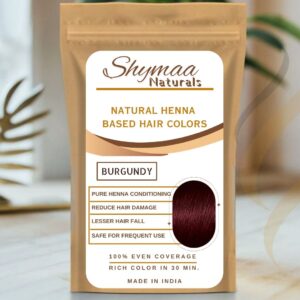 Burgundy Natural Henna Based Hair Colors